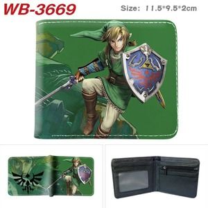 Nintendo Switch The Legend of Zelda Link Green One Size Leather Purse Wallet A